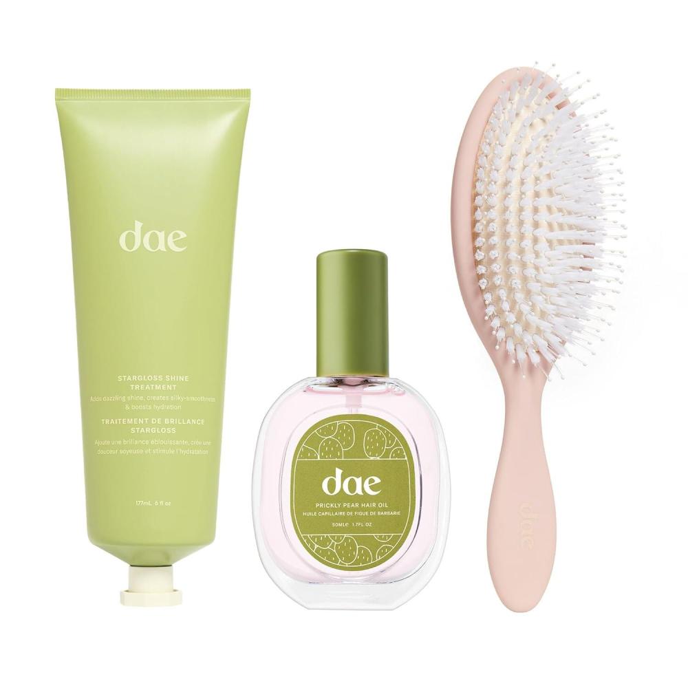 imageDAE Prickly Pear Hair Oil Stargloss Treatment ampamp Vegan Detangle  Style Brush